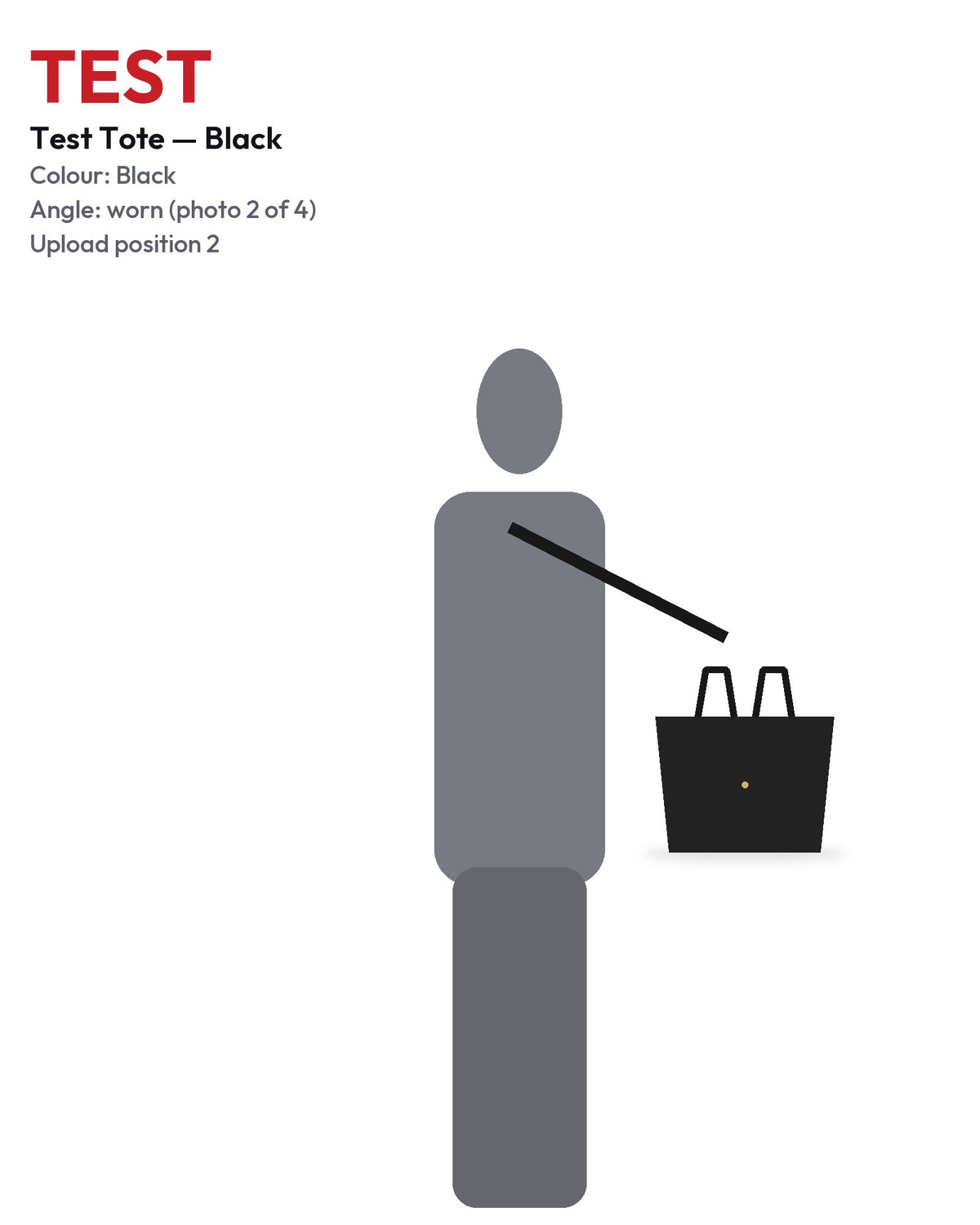 TEST Tote Black worn