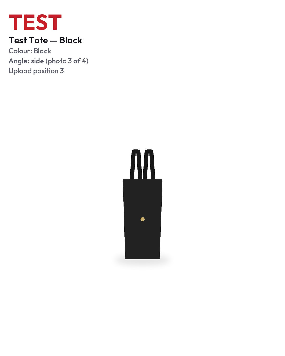 TEST Tote Black side