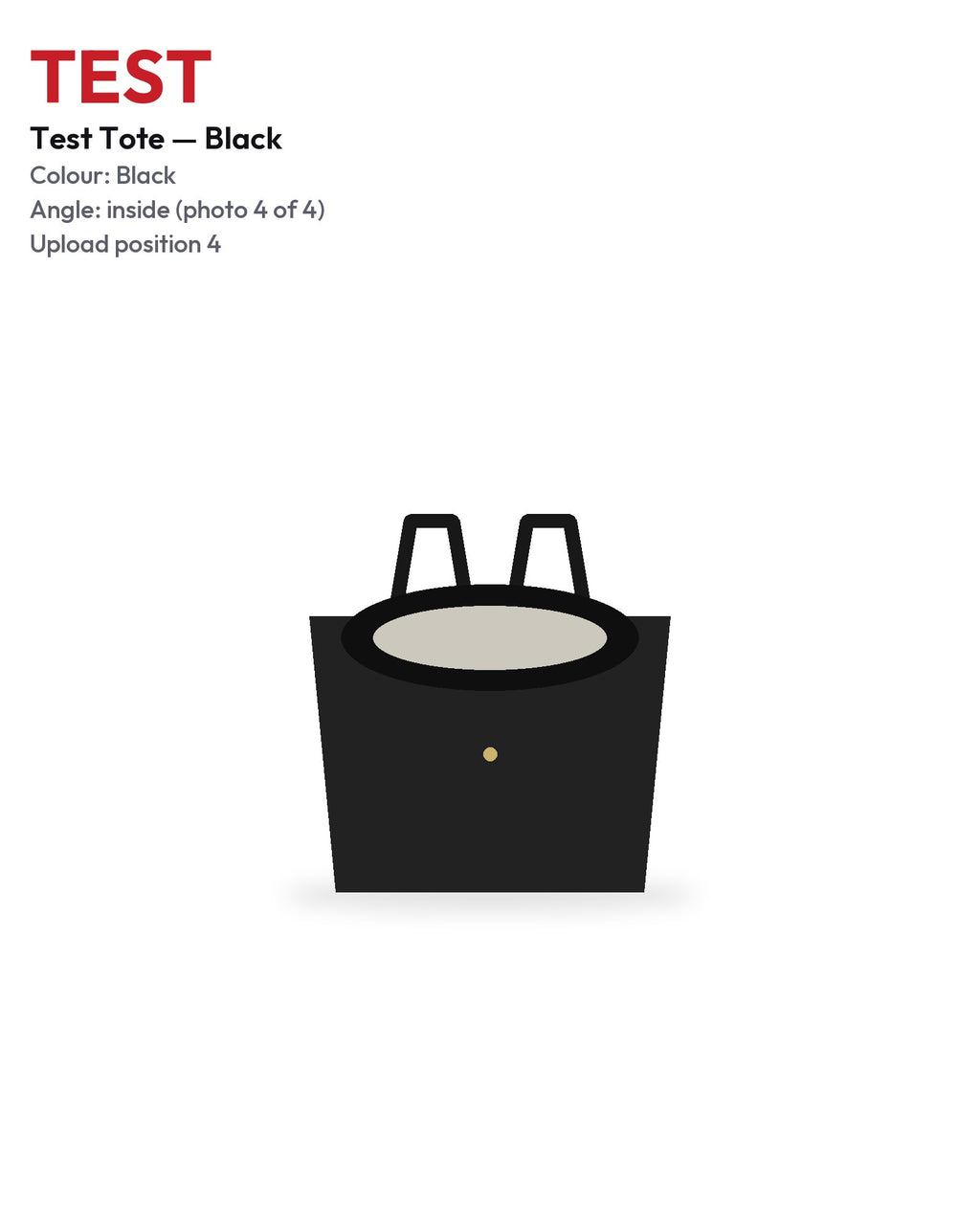 TEST Tote Black inside