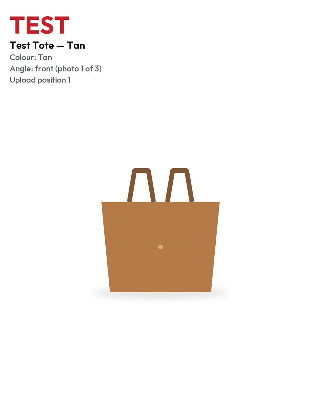 TEST Tote Tan front