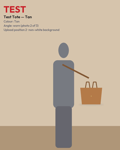 TEST Tote Tan worn