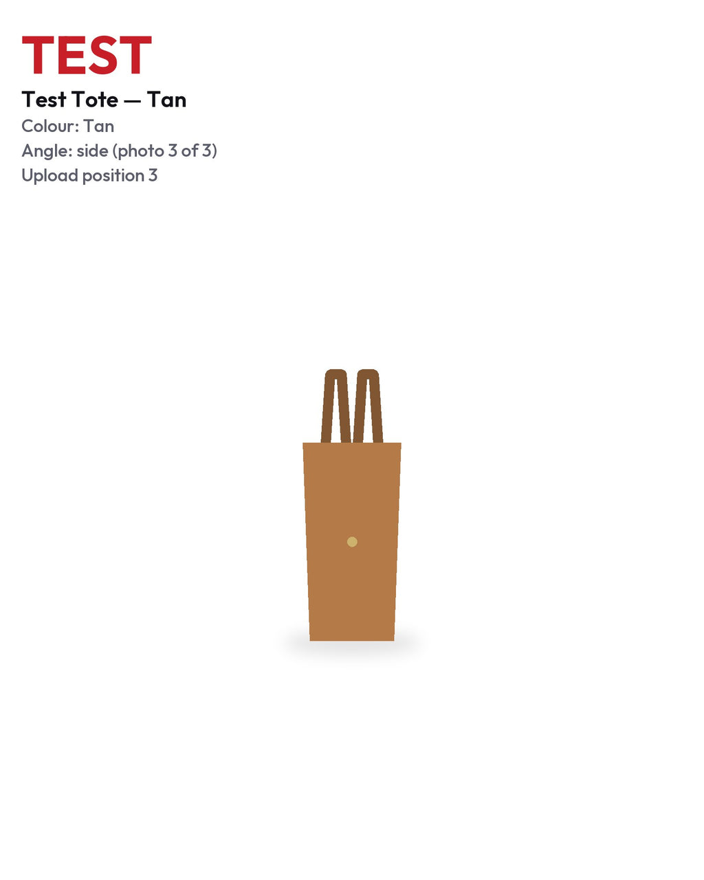 TEST Tote Tan side