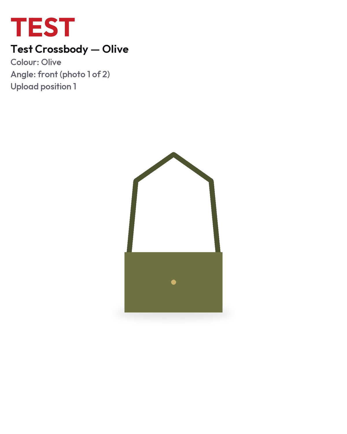 TEST Crossbody Olive front
